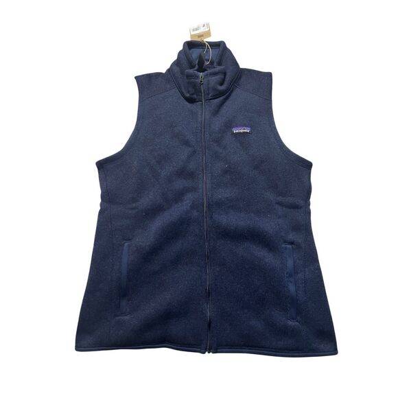Patagonia Women's Better Sweater Fleece Full Zip Vest Navy Blue Size Large NWT - Picture 1 of 7